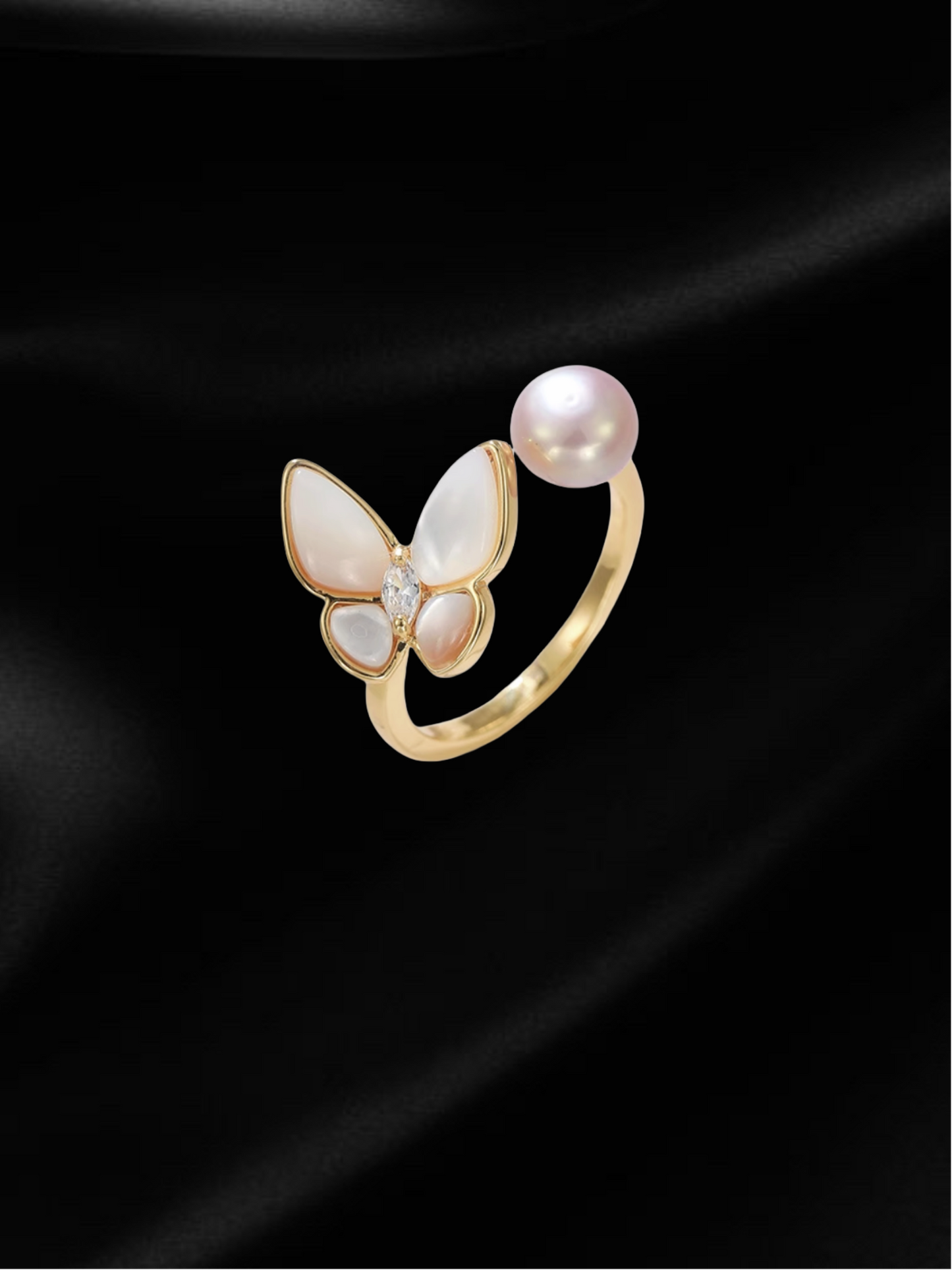 Luminous Butterfly Ring