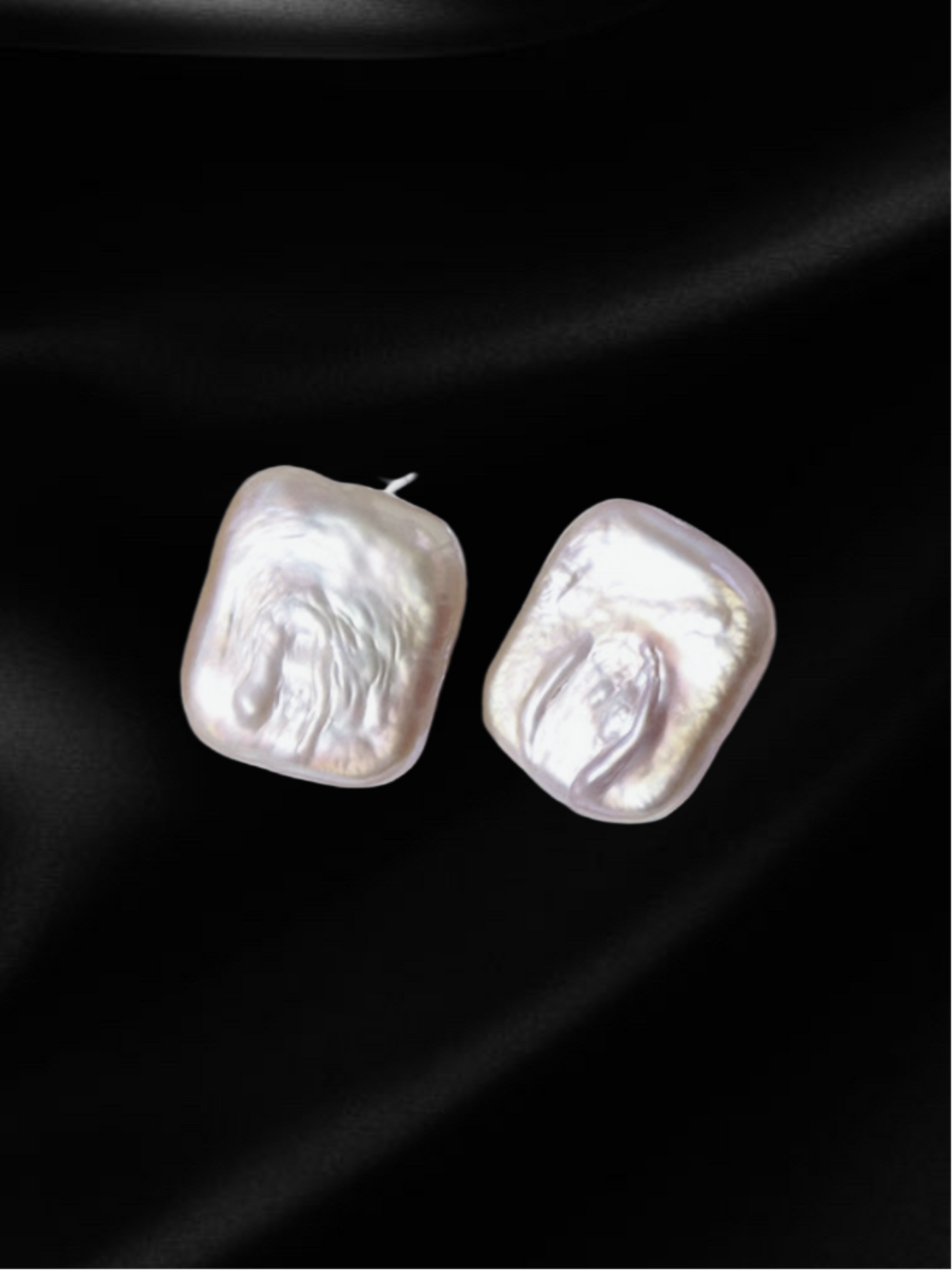 Baroque Square Pearl Earrings