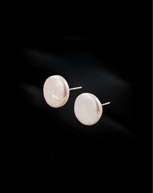 Baroque Round Pearl Earrings