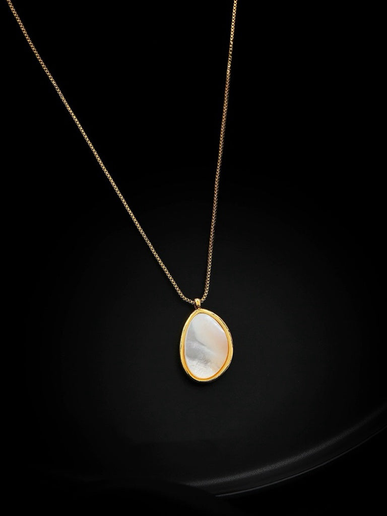 Radiant Mother of Pearl Pendant Necklace